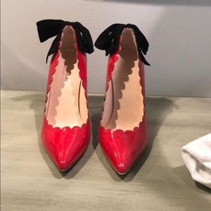 Kate spade red patent shoes size 7
